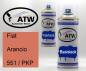 Preview: Fiat, Arancio, 551 / PKP: 400ml Sprühdose + 400ml Klarlack - Set, von ATW Autoteile West.